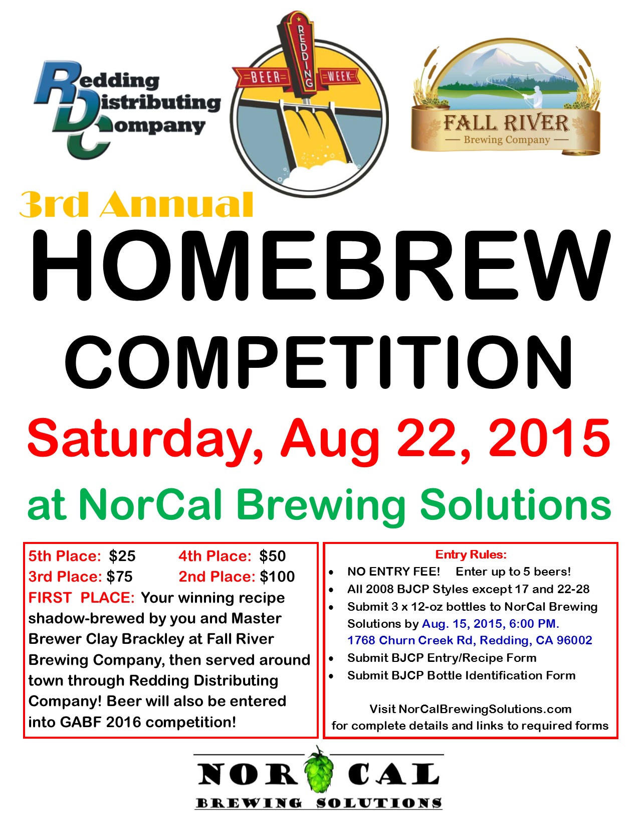 Redding Beer Week Homebrew Competition 2015