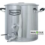 BrewMaster 8.5 Gallon Stainless Steel Kettle with 2 Couplings, Ball Valve