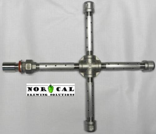 Weldless Attachment Keg Keggle Sparge Assembly with Bulkhead