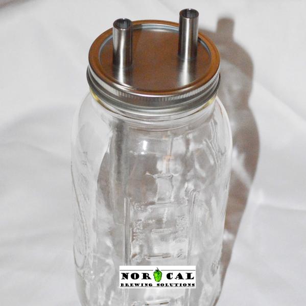 1/2” Distiller Thumper for Wide Mouth Half Gallon Mason Jar with Fitting AKUnlimited 