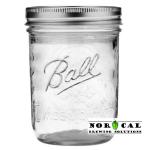 Ball, Kerr, or Mason 16 Ounce Wide Mouth canning jar with lid, band