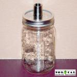 Ball, Kerr, Mason wide mouth canning jar stainless steel lid full coupling on jar