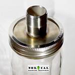 Ball, Kerr, Mason wide mouth canning jar stainless steel lid 1 Inch Nipple on Jar