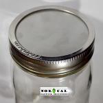 Ball, Kerr, Mason Wide Mouth canning jar 304 stainless steel lid disc on jar
