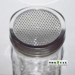 Ball, Kerr, Mason Wide Mouth canning jar 304 stainless steel mesh lid on Jar