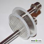 Ball, Kerr, Mason Wide Mouth canning jar Hop filter NPT Male Back View