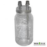Distilling Thumper NPT for Ball, Kerr, or Mason Wide Mouth canning jar Bottom View