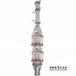 Tri Clover - TWO (2) x 4" Double Bubble Plate and Dephlegmator Kit for Vevor Still