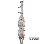 Tri Clover - TWO (2) x 4" Double Bubble Plate and NPT Dephlegmator Kit for Vevor Still