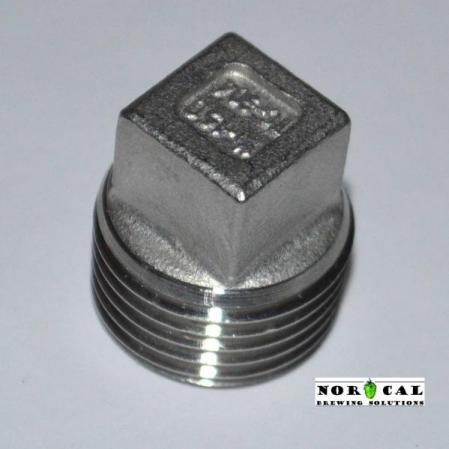 Fitting - Plug - 1/2” NPT Male - Stainless Steel