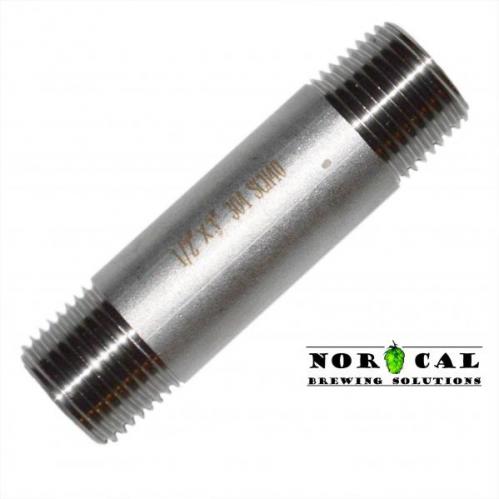1xCL Threaded NPT 1"Inch Stainless Steel Nipple x Close 