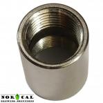 304 Stainless Steel Full Coupler Half Inch FPT Female Coupling Top View