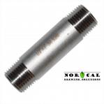 Hardware Fitting 1/2" NPT Nipple x 3 inches long 304 Stainless Steel