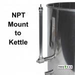 Stainless Steel and Glass 16 Inch Sight Glass NPT Connection on Kettle