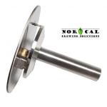 NorCal Brewing Solutions Stainless Steel Sparge Diffusion Plate with half inch hose connection side view
