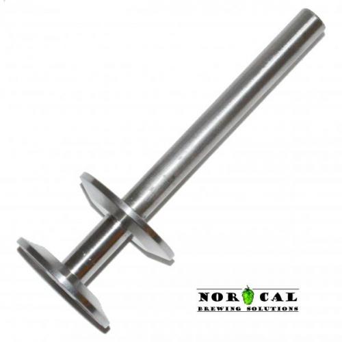 Tri-Clover Straight Tube Connect - 1.5 Inch Tri Clover x 1.5 inch Tri Clover x .5 inch NPT Male