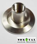 2 Inch Tri Clover x 1/2 Inch NPT Coupling Pass Through