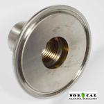 2 Inch Tri Clover x 1/2 Inch NPT Coupling Pass Through2