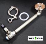 Tri Clover Sanke Keg Bottom Drain Kit Components