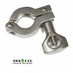 304 Stainless Steel .75 Inch Tri Clover Clamp - Closed