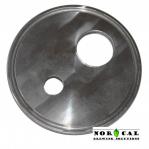 Tri Clover Clamp 3 Inch End Cap with 2 Pass Through Holes Bottom