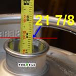 How to measure keg depth at keg neck for yeast brink downcomer