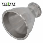 4 Inch to 2 Inch Tri Clover, Clamp Concentric Reducer