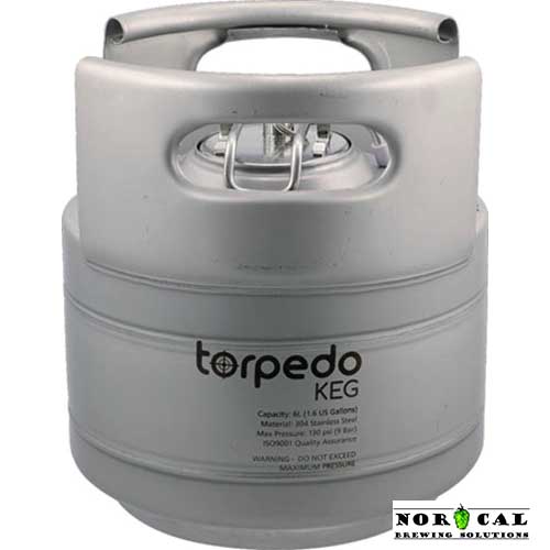 Torpedo Stainless Steel Ball Lock Keg - 1.5 Gallon - Cornelius (Corny) compatible