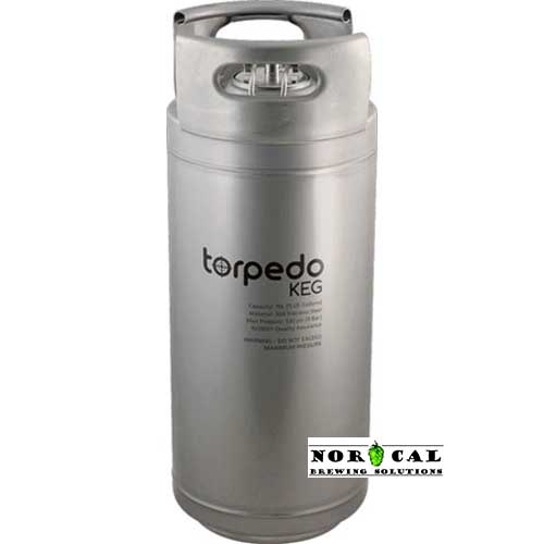 Torpedo Stainless Steel Ball Lock Keg - 5 Gallon - Cornelius (Corny) compatible