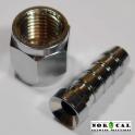 Homebrew Beer Keg Swivel Nut Stem 1/4 inch x 1/4 inch disassembled