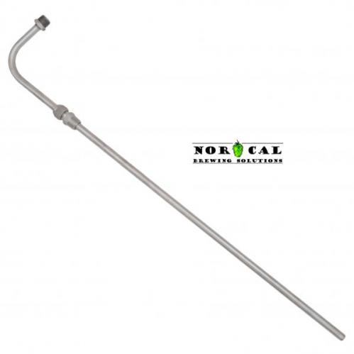 Stainless Steel racking cane adjustable height NPT Pass Through Male NPT