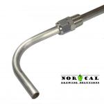 Stainless Steel Pass Through Male NPT racking cane Standard Hose connect Closeup