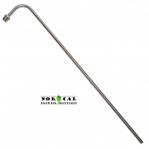 1/2 Inch Diameter 304 Stainless Steel Racking Cane with 1/2" NPT Male
